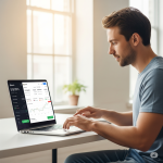 Person buying Bitcoin online using a crypto exchange platform in 2025